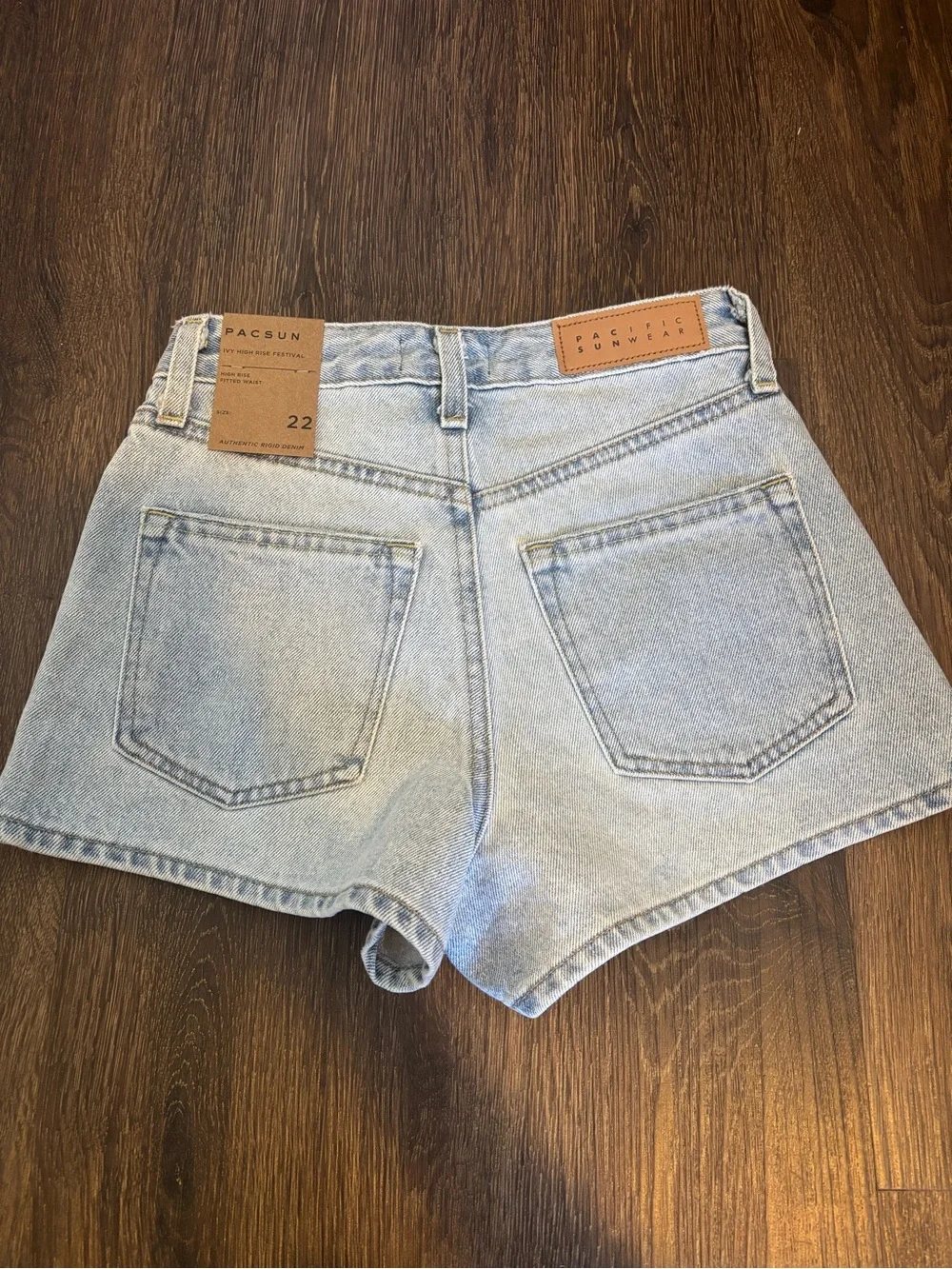 PacSun Light Blue High-Rise Denim Shorts